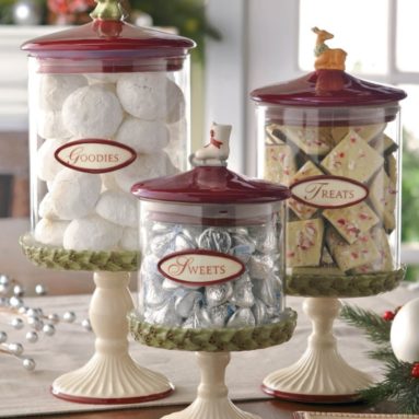 Road Deck the Halls Pedestal Canisters