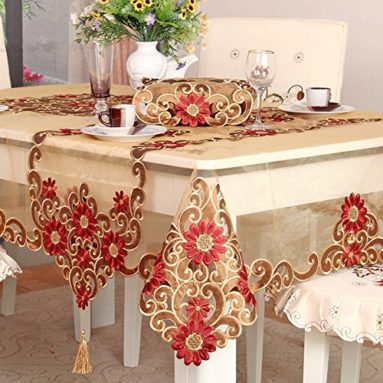 Rustic Floral Pattern Tablecloth For Christmas