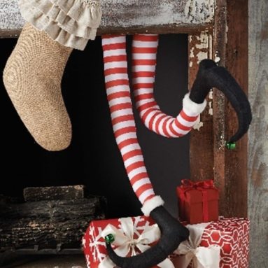 Santa Claus or Elf’s Legs Fun Holiday Decor