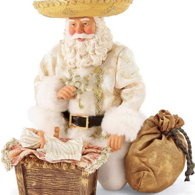 Santa Claus “Feliz Navidad” Clothtique Christmas Figurine