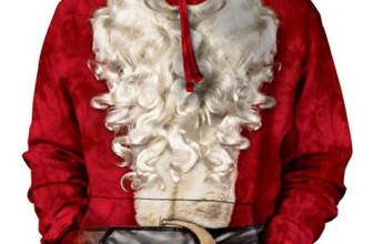Santa Suit Pullover Hooded Sweatshirt Adult Mens