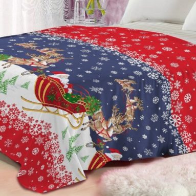 Santa’s Reindeer Plush Blanket