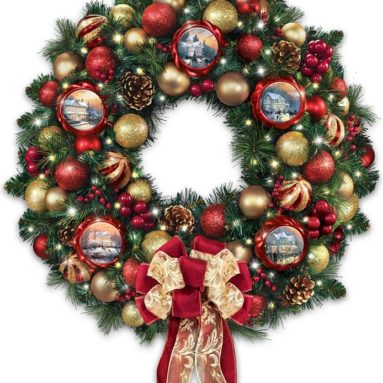 Season of Splendor Lighted Christmas Wreath