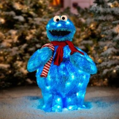 Sesame Street Cookie Monster Christmas Yard Art