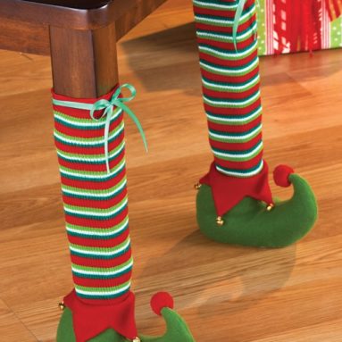 Set of 4 Holiday Elf Chair Leg Covers