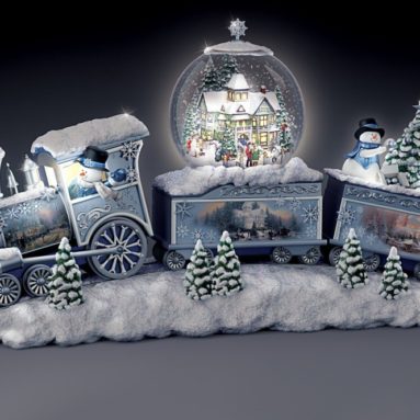 Snowfall Express Light Up Musical Snowman Snowglobe Train