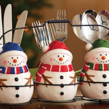 Snowman Utensil Holder