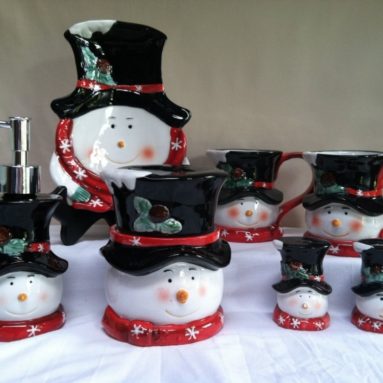 Snowman Winter Christmas Glass Ceramic Mug