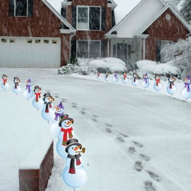 Snowmen Christmas Pathway Markers