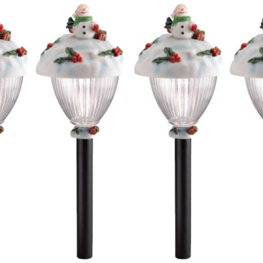 Solar Christmas Holiday LED Pathway Stake Light