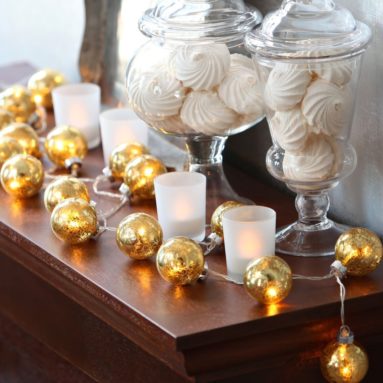 LED Vintage Mercury Glass Globe Battery String Lights