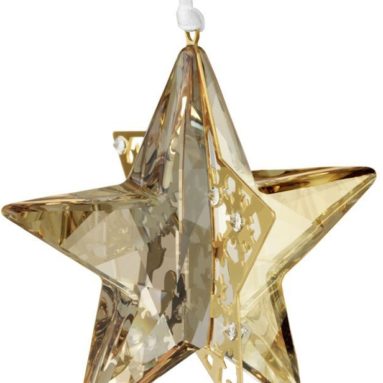 Swarovski Crystal Golden Shadow Christmas Ornament Star