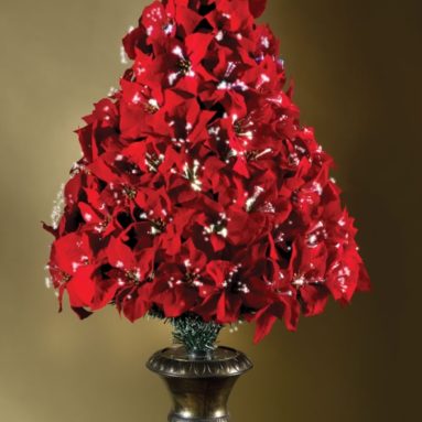 The 4′ Fiber Optic Poinsettia Tree