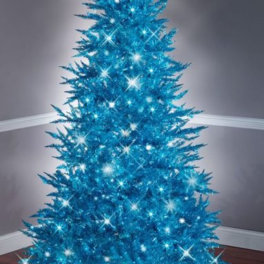 The 7 1/2 Foot Teal Tinsel Tree