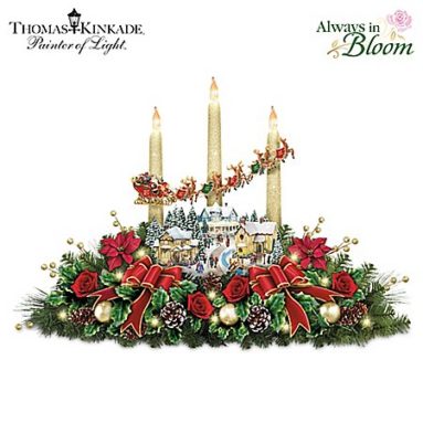 The Lights Of Christmas Illuminating Village Table Centerpiece