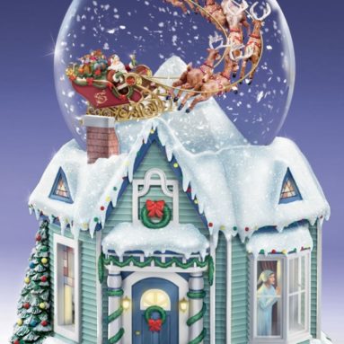 The Thomas Kinkade Night Before Christmas Snowglobe