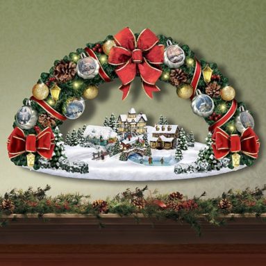 Season’s Greetings Christmas Wreath Sculpture