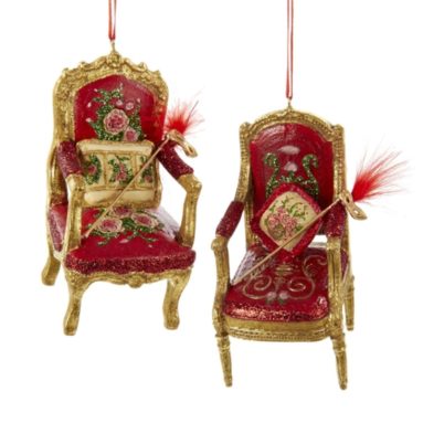 Venetian Arm Chair Christmas Ornaments