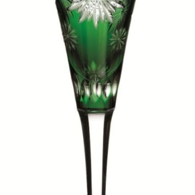 Waterford Crystal Snowflake Wishes for Courage Emerald Flute