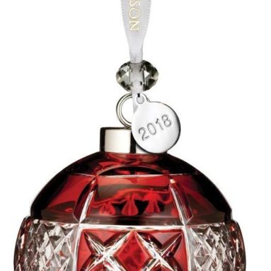 Waterford Ruby Ball Ornament