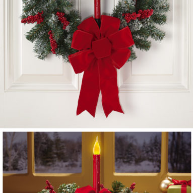 Lighted LED Candle Holiday Florals