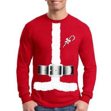 Santa Claus Christmas Costume Long Sleeve T-Shirt
