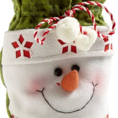 Snowman Gift Bag with Towels Set