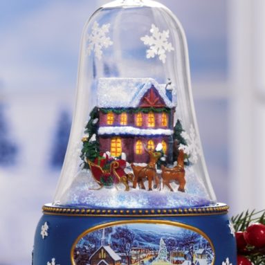 Santa’s Sleigh Lighted Musical Bell Christmas Collectible