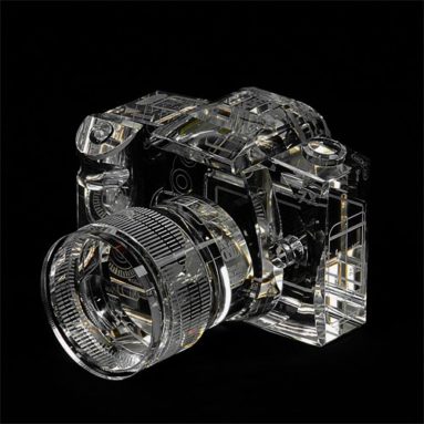 Crystal DSLR Camera Bookends