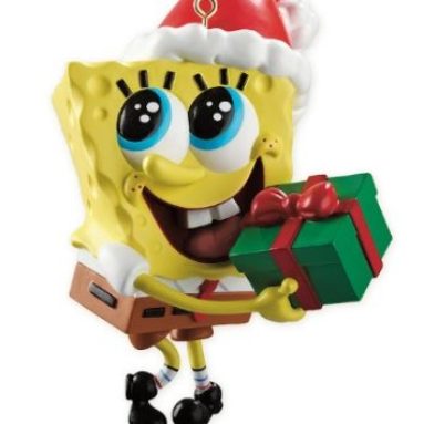 Spongebob With Present 2012 Carlton Heirloom Ornament