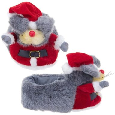 Baby One Santa Mouse Christmas Slippers for Kids