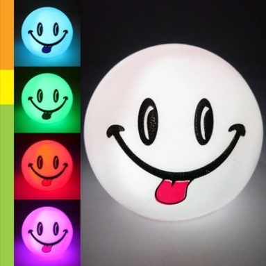 Color Changing LED Smiley Ball Mood Lamp Night Light