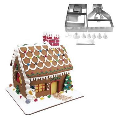 Ten Piece Gingerbread House Cookie Cutter Bake Set
