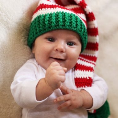 Christmas Holiday Crochet Baby Hat