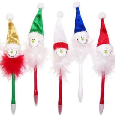 Christmas Lite Up Snowman Novelty Ball Point Pens