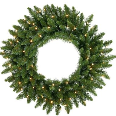 12′ Pre-Lit LED Camdon Fir Commercial Artificial Christmas Wreath
