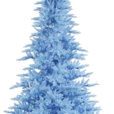 Vickerman Sky Blue Fir Tree with Blue Lights