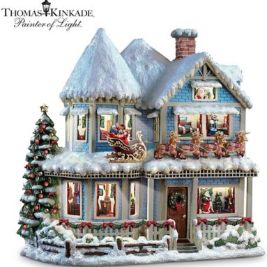 Thomas Kinkade ‘Twas The Night Before Christmas Collectible Story House