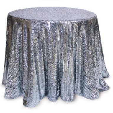 Silver Christmas Holiday Tablecloths