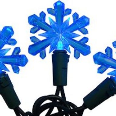 Blue LED Snowflake Christmas Lights