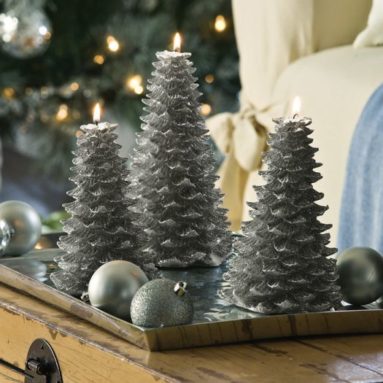 Silver Tree Candles