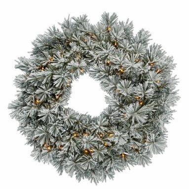 Flocked Pine Artificial Christmas Wreath