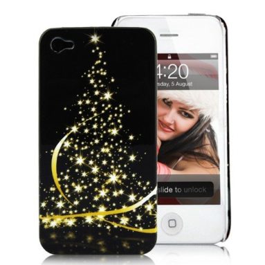Christmas Snowflake Tree Style Hard Case For iPhone 4