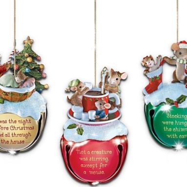 Jingle Bells Mouse Christmas Ornaments