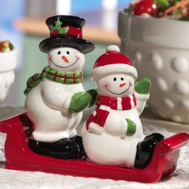 Snowmen Salt & Pepper Shaker Set