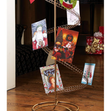 Spiral Holiday Tree Christmas Card Holder