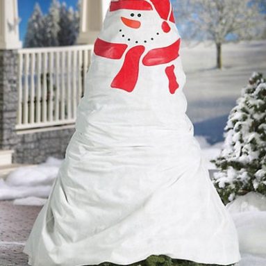 Snowman Design Outdoor Bush and Shrub Cover Bag