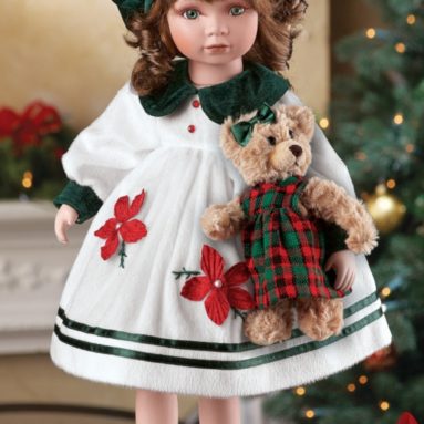 Poinsettia Paige Collectible Porcelain Doll