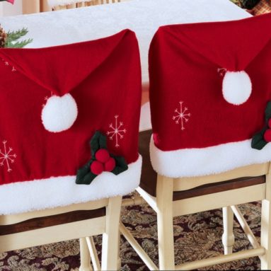 Santa Hat Christmas Chair Covers