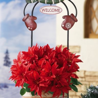 Snowman Flower Pot Holder Welcome Decoration